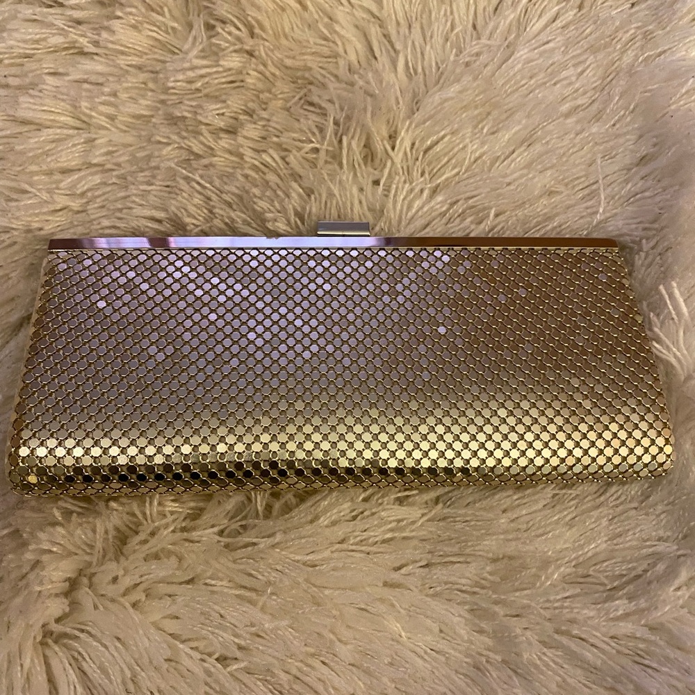 INC International Concepts Gold Textured Clutch